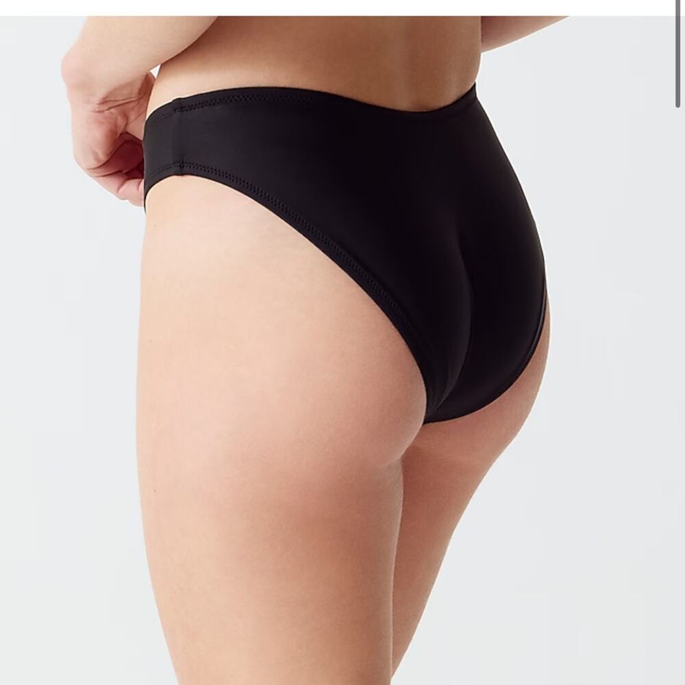 J Crew 90s High Leg Bikini Bottoms Black Size 3X
